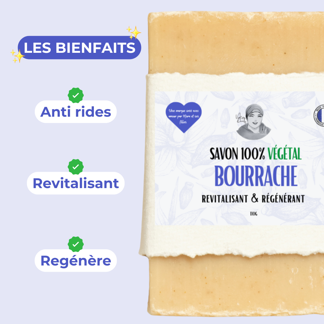 Savon Anti Rides Revitalisant & Régénérant - à la Bourrache - 110 grammes - 100% végétal